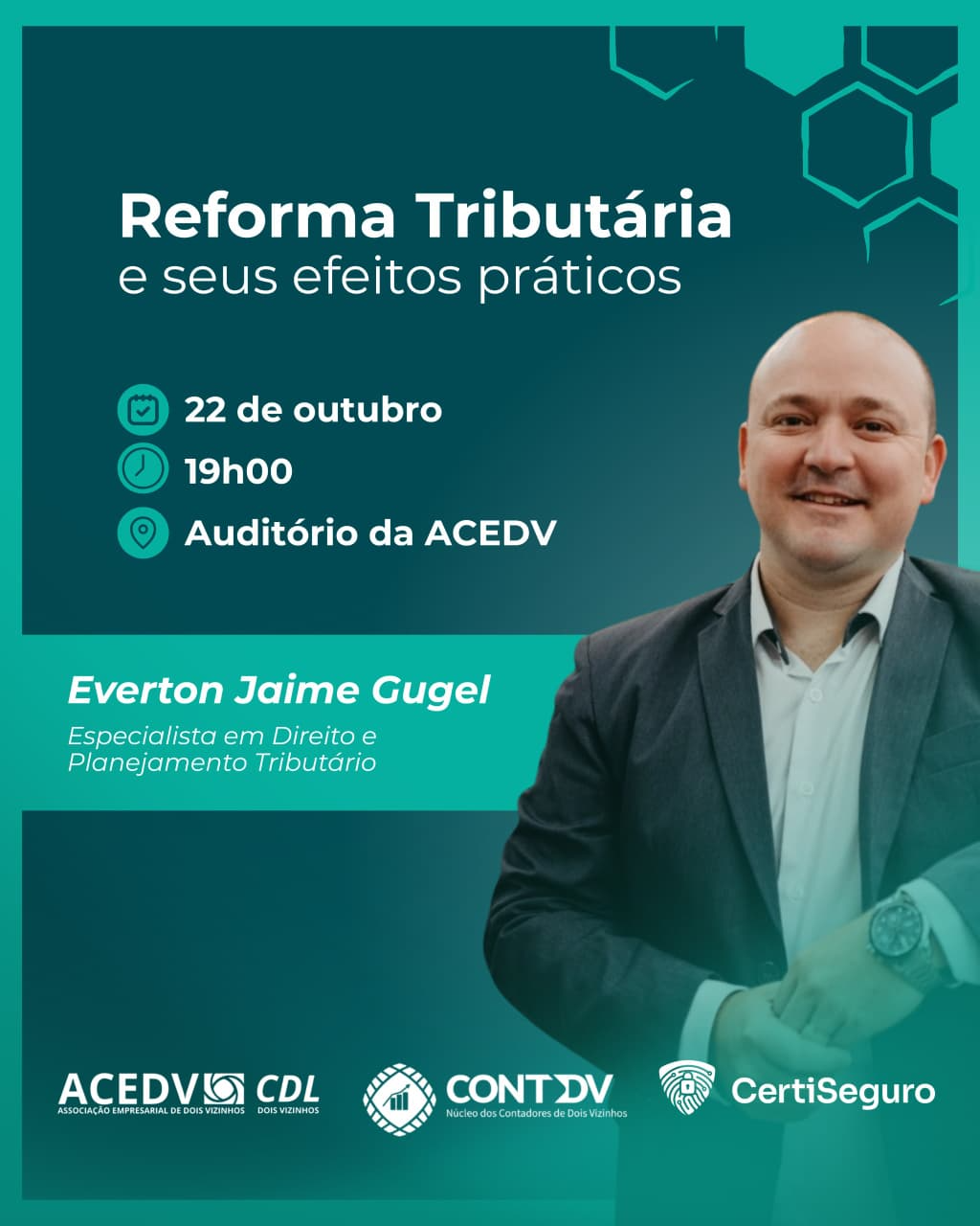 Palestra vai debater a reforma tributária e seus efeitos práticos