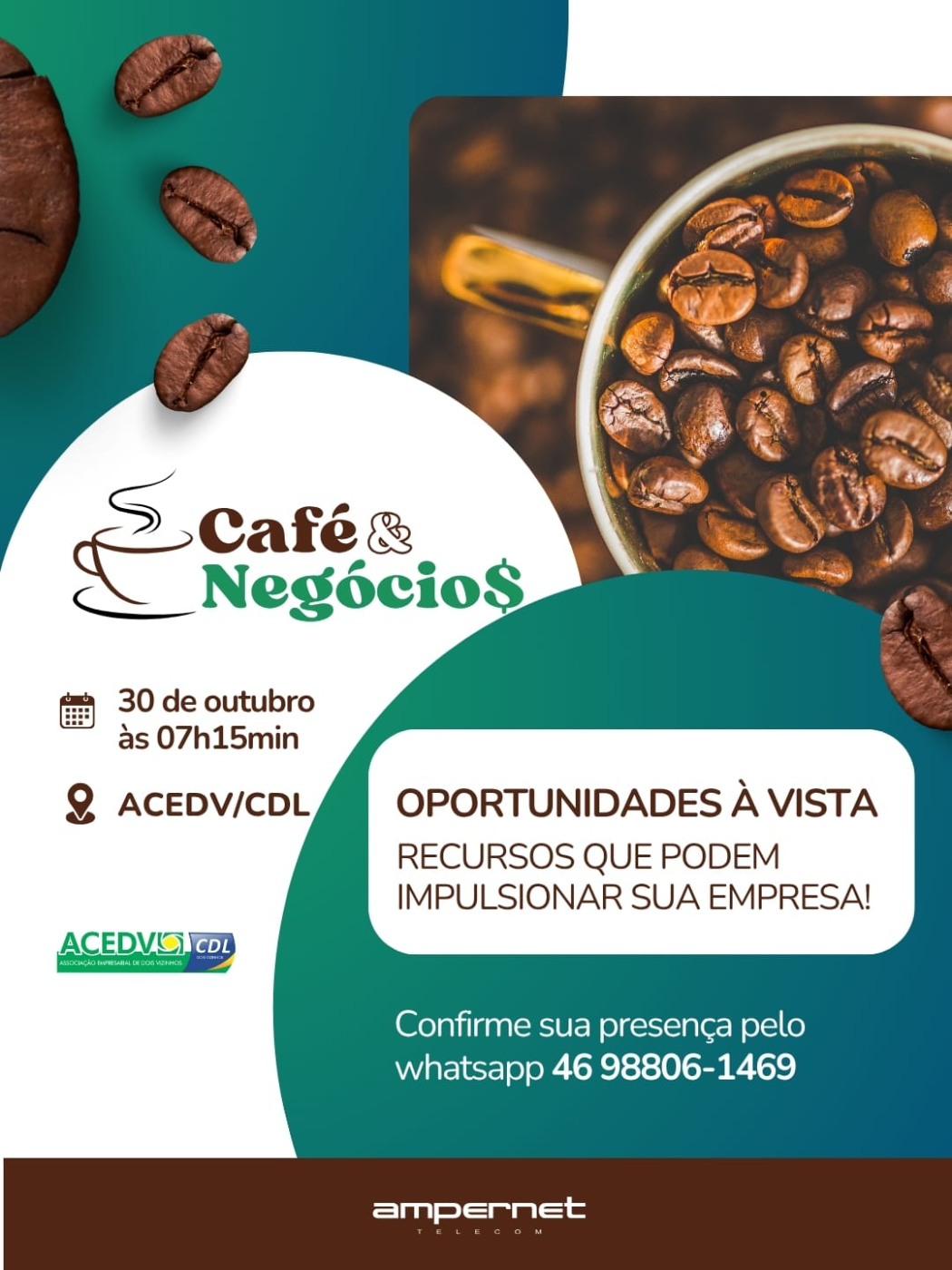 Na quinta, tem mais uma edição do Café & Negócio$