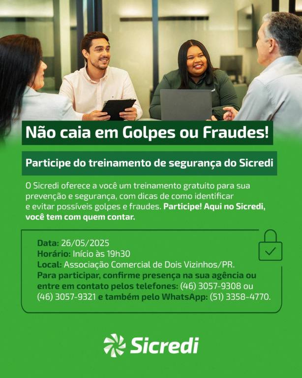 Treinamento vai auxiliar na prevenção contra golpes e fraudes financeiras