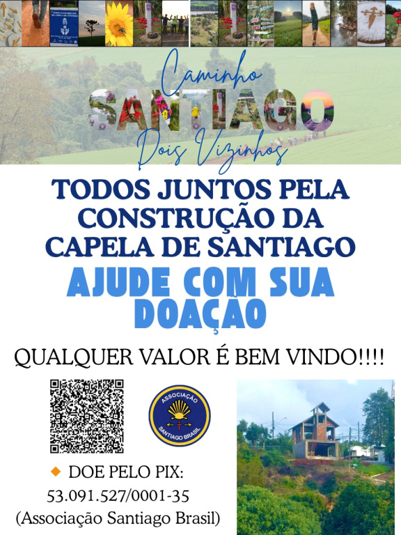 Associação Santiago Brasil precisa de auxílio para conclusão das obras da Capela