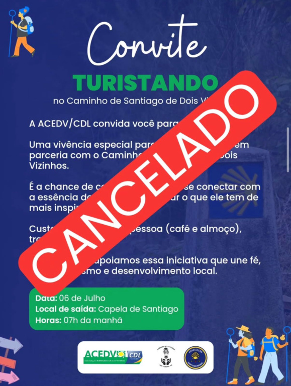 Turistando no Caminho de Santiago foi cancelado