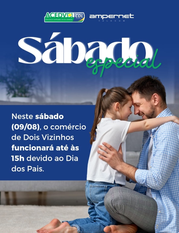 Comércio atende até mais tarde na véspera do Dia dos Pais