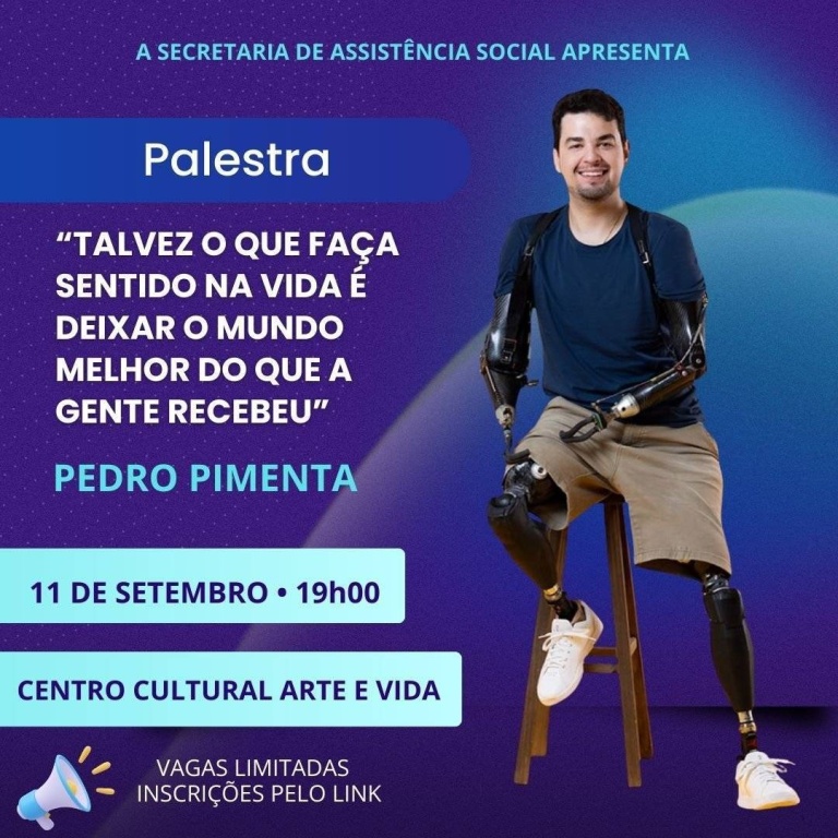 Dois Vizinhos receberá palestra inspiradora com Pedro Pimenta
