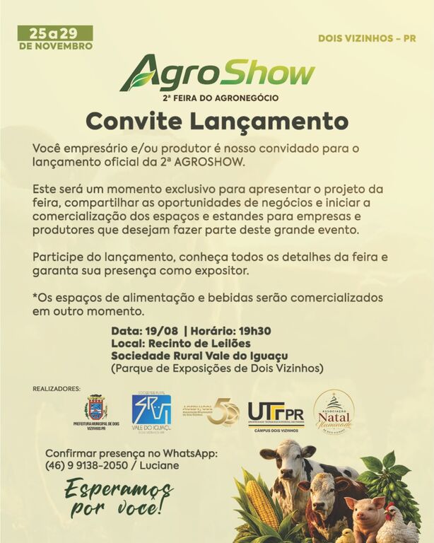 AgroShow será lançado no dia 19 de agosto