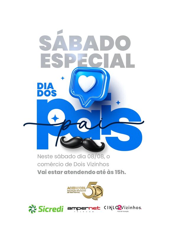 Dia dos Pais: comércio atende até mais tarde no sábado