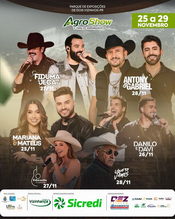 AgroShow anuncia atrações musicais da segunda edição